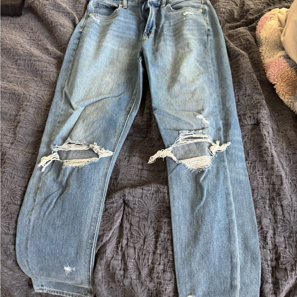 Men's Blue Distressed Jeans